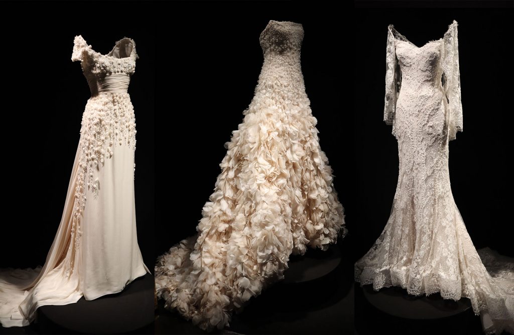 Display of iconic Pronovias dresses
